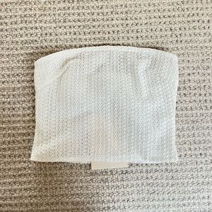 SABO SKIRT STRAPLESS WHITE EYELET MEILANI TOP